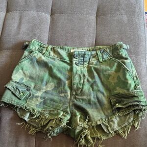 Free People camo shorts